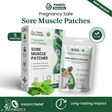 Healofy Naturals Sore muscle pain patch (pack of 1) Plaster & Patch (5 Patches)